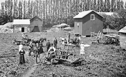 1873 farm with family